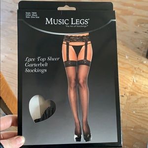 Fashion nova Black garter belt stockings!